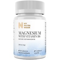 Магний+B6 My Nutri Week 100 таб. по 200 мг (Украина)