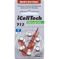 Батарейки для слуховых аппаратов iCellTech A312, 1шт