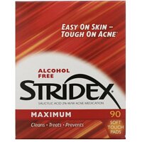 Очищающие диски Stridex против акне без спирта, 90 шт. №2