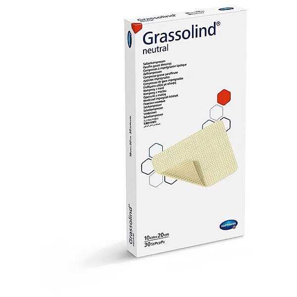 Пов'язка атравматична мазева Hartmann Grassolind neutral 10см х 20см 1шт