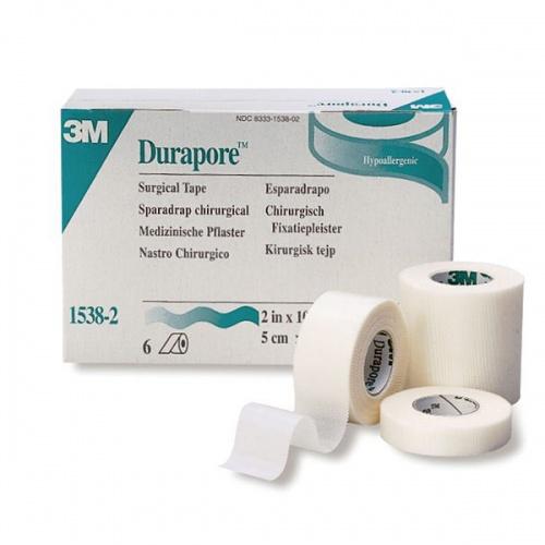 Пластырь на шелковой основе 3M Дюрапор (Durapore) 5 см х 9,1 м, арт ...