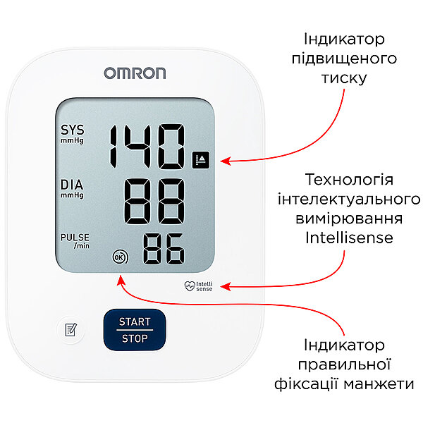 Автоматический тонометр с манжетой на плечё OMRON M2+ с адаптером HEM-7188-LE (Япония)