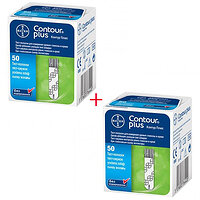 АКЦИЯ! Тест-полоски CONTOUR&reg; PLUS 50 шт. + 50 шт.