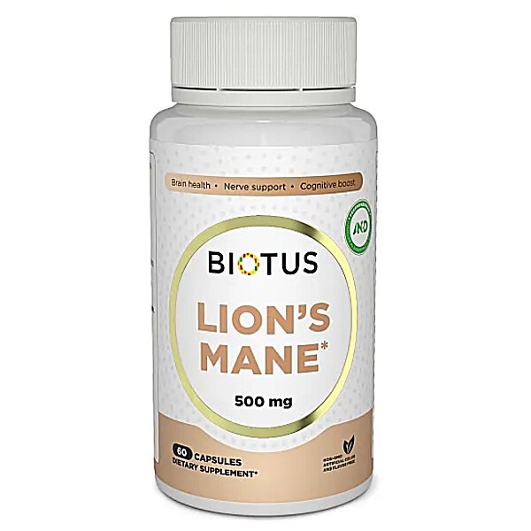 Їжовик гребінчастий Biotus 500 мг 60 капсул (Україна)