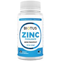 Цинк піколінат, Zinc Picolinate, Biotus, 22 мг, 100 капсул (Україна)
