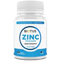 Хелатний цинк, Chelated Zinc, Biotus, 30 мг, 60 капсул (Україна)
