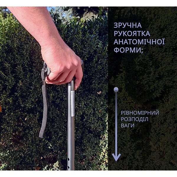 Характеристики Тростина Doctor Life 11874 з ергономічною рукояткою, чорна (Україна)