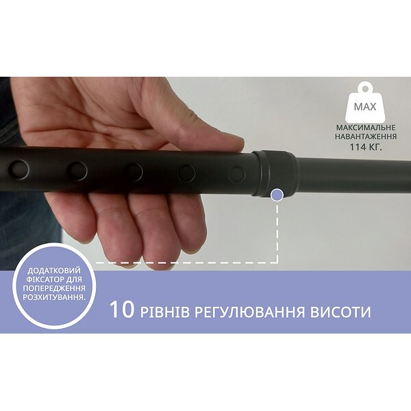 Тростина Doctor Life 11874 з ергономічною рукояткою, чорна (Україна)