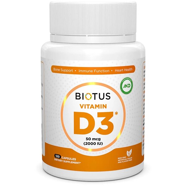 Вітамін D3 Biotus Vitamin D3 капсули по 2000 МО, 120 шт.