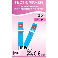 Тестовые полоски EasyTouch для измерения уровня холестерина в крови 25 шт. (4768)