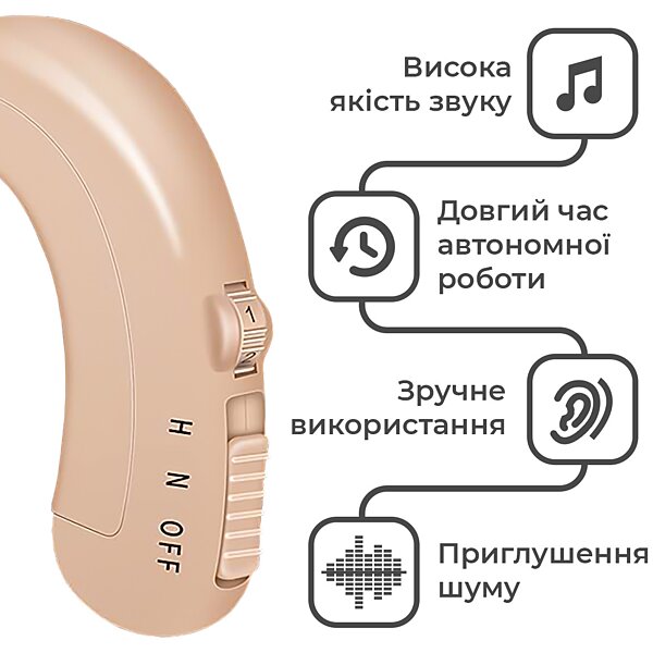 Купить Слуховой аппарат (усилитель слуха) Axon C-109 аккумулятор + регулировка громкости