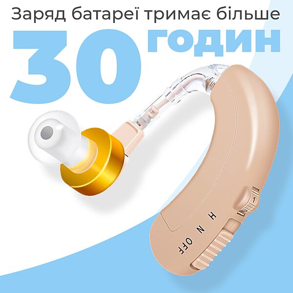 Слуховой аппарат (усилитель слуха) Axon C-109 аккумулятор + регулировка громкости