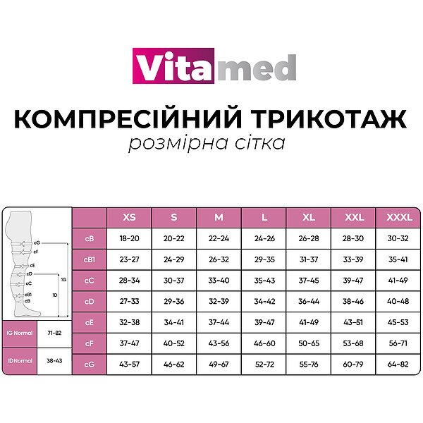 Купити Компресійні панчохи до стегна з відкритим носком Vitamed Light 280 Den, 2330, бежеві (Україна)