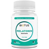 Мелатонин, Melatonin, Biotus, 5 мг, 60 капсул (Украина)